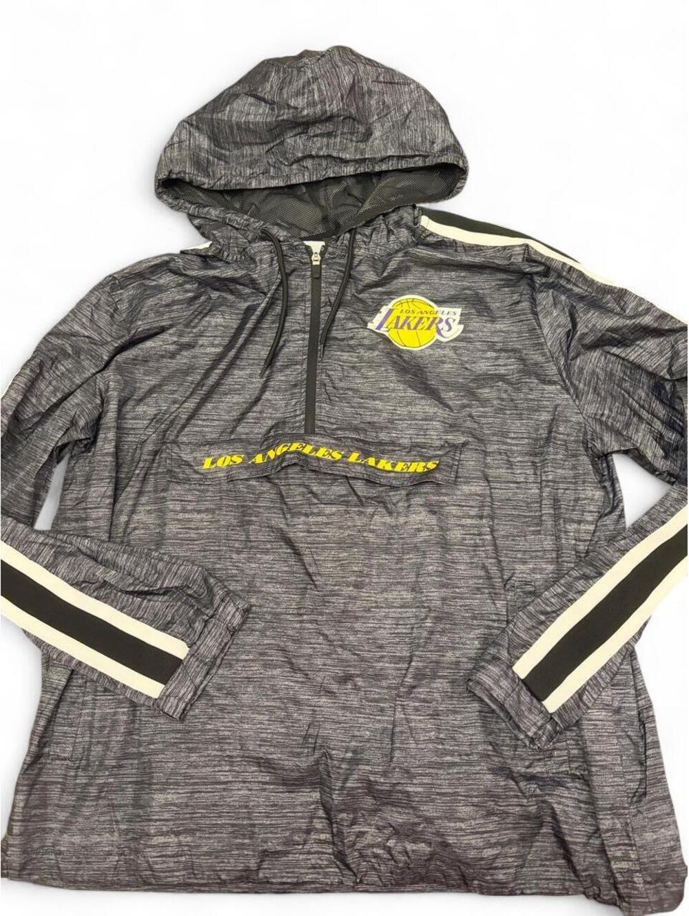 UNK NBA Los Angeles Lakers 1/4-Zip Hooded Pullover Windbreaker Jacket - Men's XL
